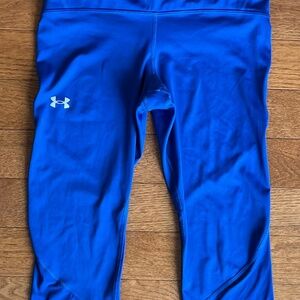 Womens Under Armour Capri Leggings Blue Size Large